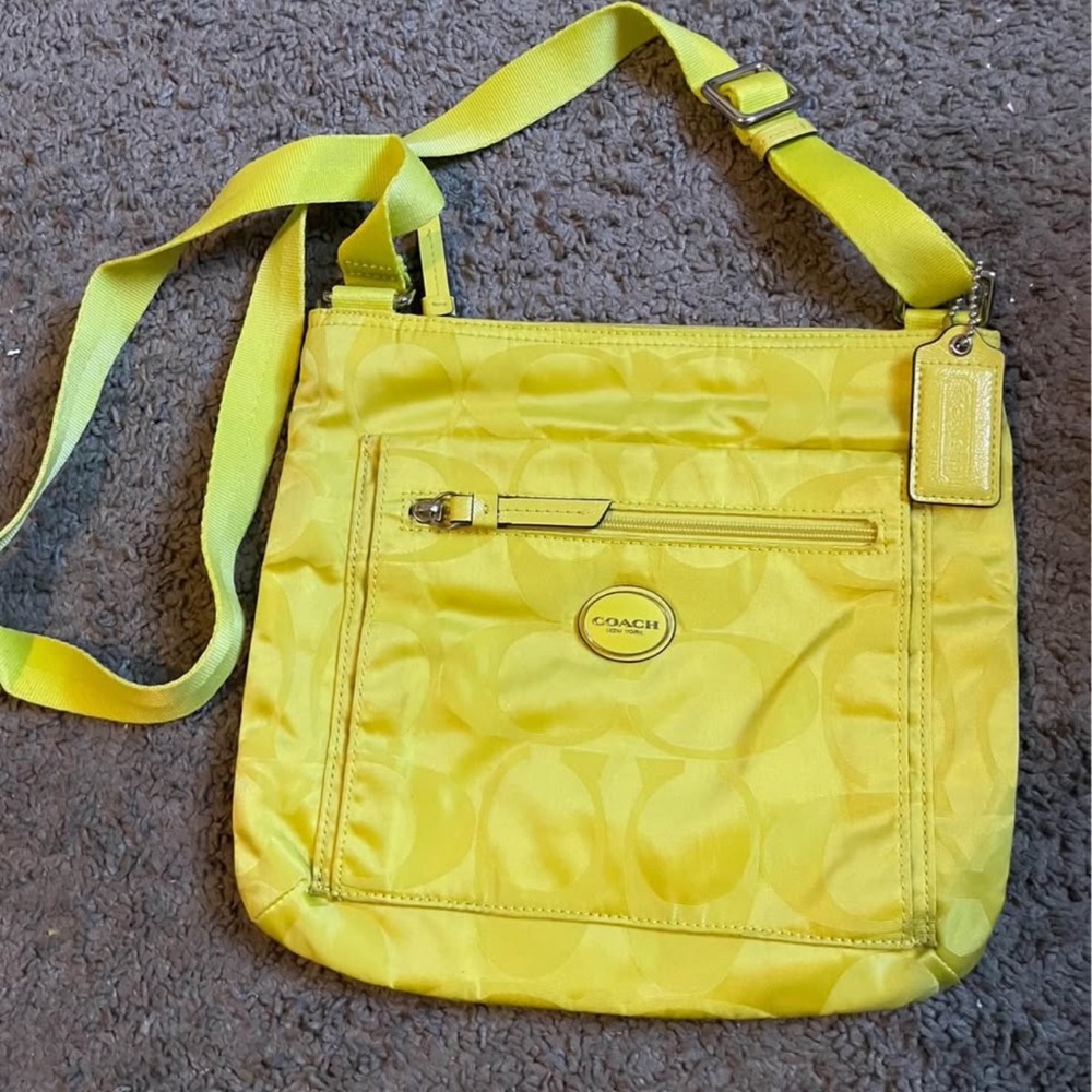 Coach Vibrant Yellow Crossbody Bag